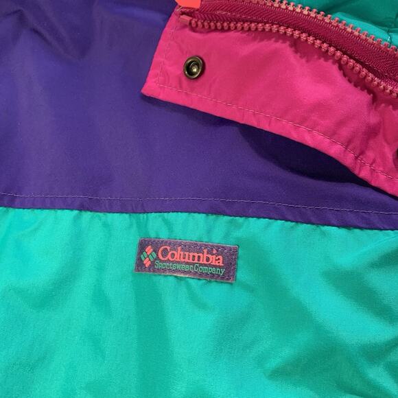 Vintage 90s Columbia Jacket Women’s XL Radial Sleeve Windbreaker Ski 100% Nylon - Picture 7 of 14